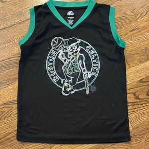 Boston Celtics Black and Green Jersey, vintage, Rondo #9, medium